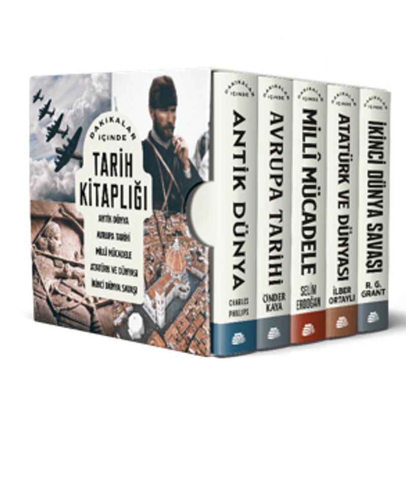 Dakikalar İçinde Tarih Kitaplığı (Kutulu Set 5 Kitap) kitap kapağı