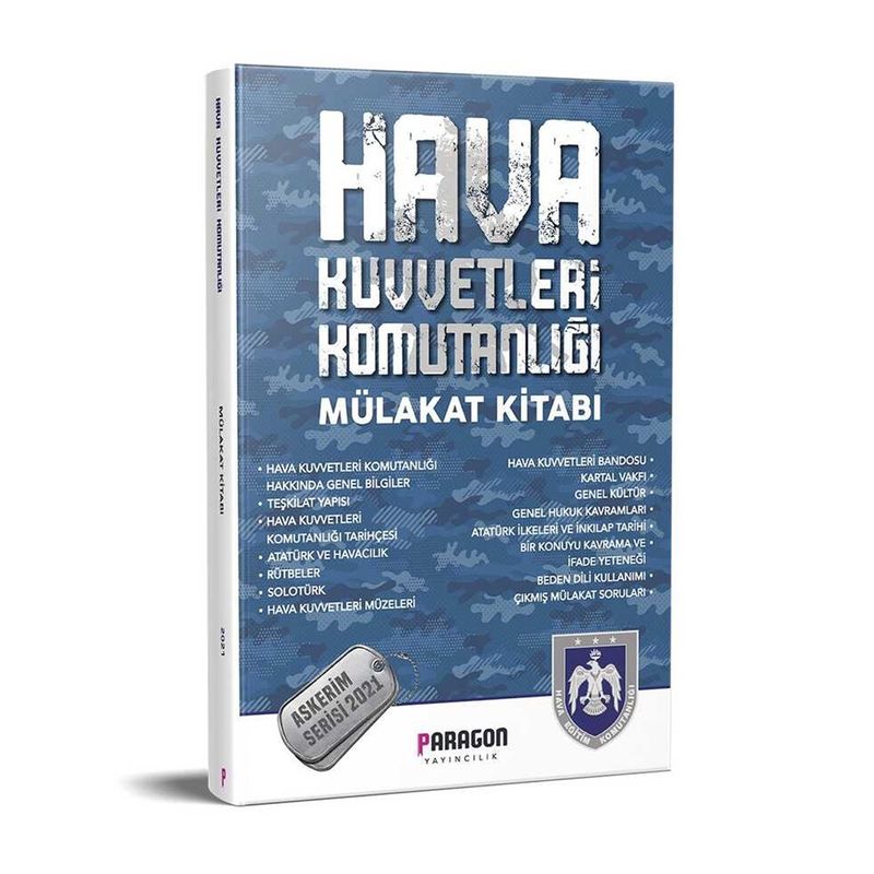 2021 Hava Kuvvetleri Komutanlığı Çıkmış Sorularla Mülakat Kitabı-Askerim Serisi kitap kapağı