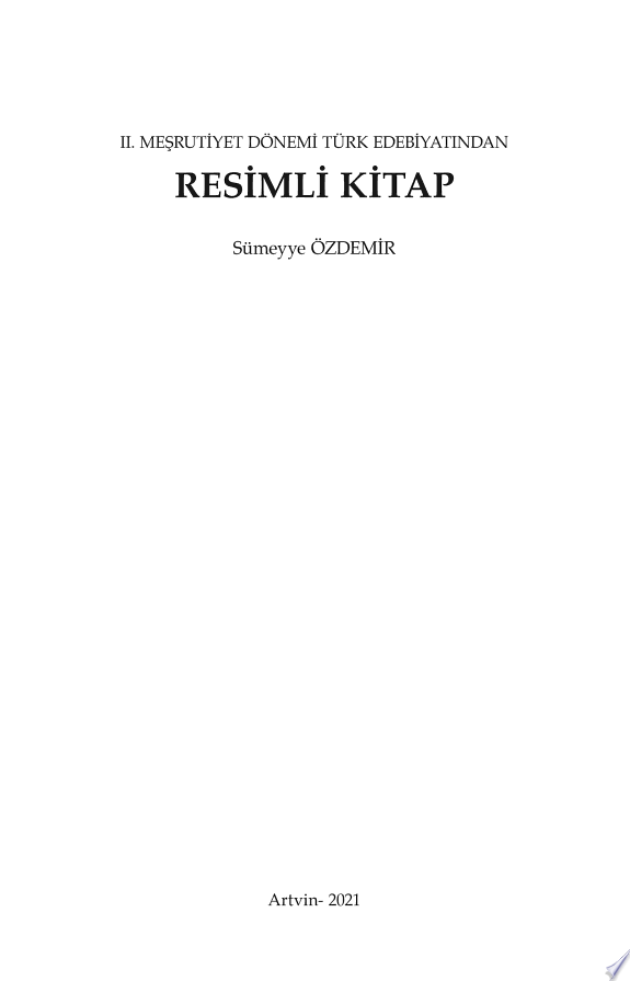 II. Meşrutiyet Dönemi Türk Edebiyatından Resimli Kitap kitap kapağı