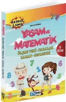 İlkokul 2. Sınıf 3. Kitap Ölçme Veri Paralar Zaman Geometri Yaşam ve Matematik kitap kapağı