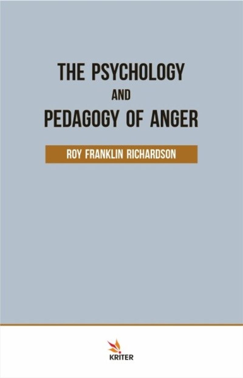 The Psychology and Pedagogy Of Anger kitap kapağı