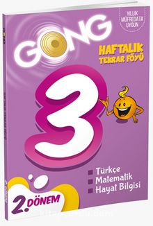 Gong 3. Sınıf 2. Dönem Haftalık Tekrar Föyü kitap kapağı