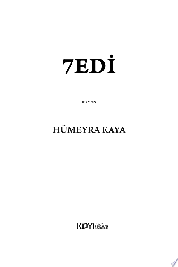 YEDİ kitap kapağı
