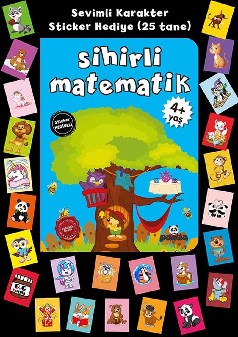 Stickerlı 4+ Yaş Sihirli Matematik kitap kapağı
