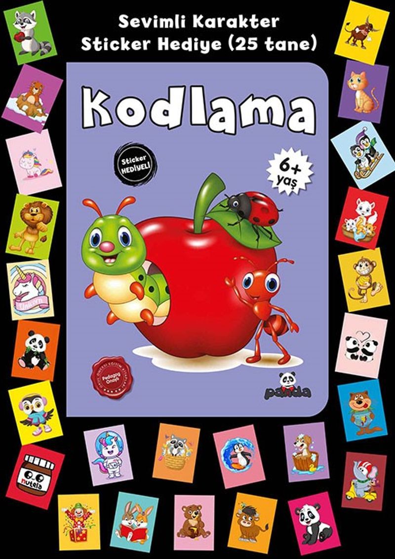Kodlama 6+ Yaş Stickerlı kitap kapağı