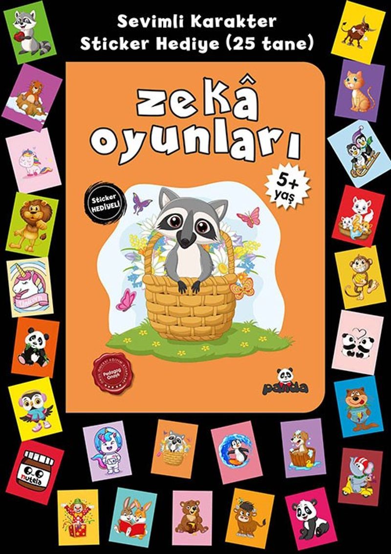 Stickerlı 5+ Yaş Zeka Oyunları kitap kapağı