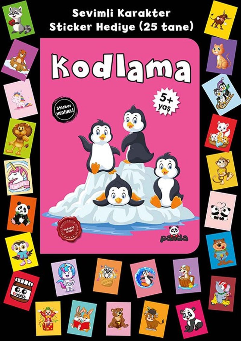 Kodlama 5+ Yaş Stickerlı kitap kapağı