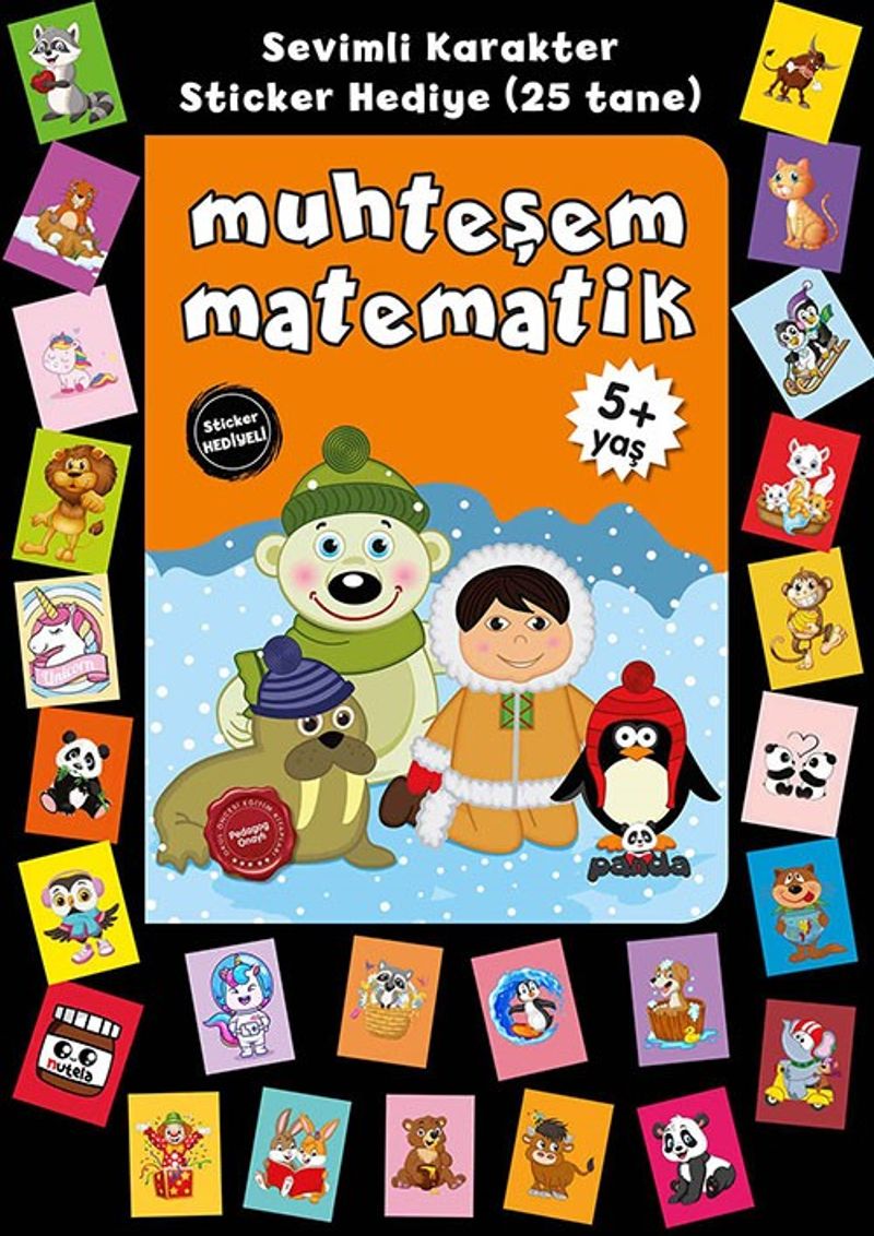 Stickerlı 5+ Yaş Muhteşem Matematik kitap kapağı