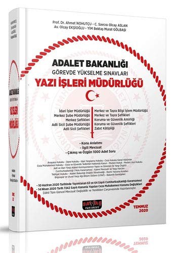 Adalet Bakanlığı Görevde Yükselme Sınavları Yazı İşleri Müdürlüğü Adalet Bakanlığı GYS Sınavları Yazı İşleri Müdürlüğü Konu Anlatımı ve 1000 Soru kitap kapağı