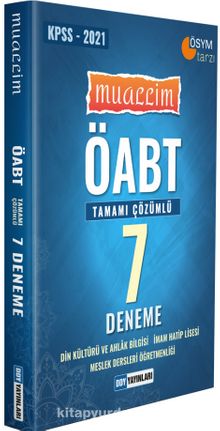 2021 ÖABT Muallim Din Kültürü ve Ahlak Bilgisi İmam Hatip Lisesi Meslek Dersleri Öğretmenliği Tamamı Çözümlü 7 Deneme kitap kapağı