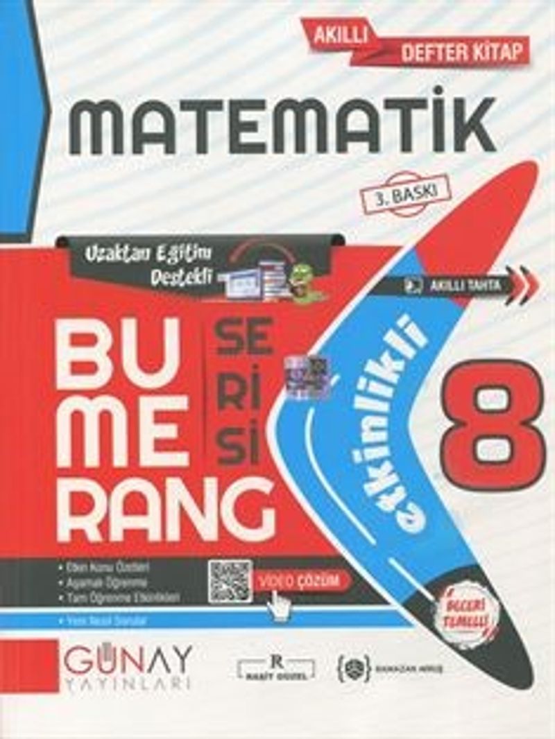 Bumerang Serisi - 8. Sınıf Etkinlikli Matematik Soru Bankası kitap kapağı