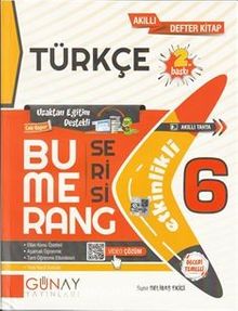 Bumerang Serisi - 6. Sınıf Etkinlikli Türkçe Soru Bankası kitap kapağı