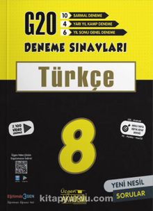 8. Sınıf Türkçe 20'li Deneme Sınavı kitap kapağı