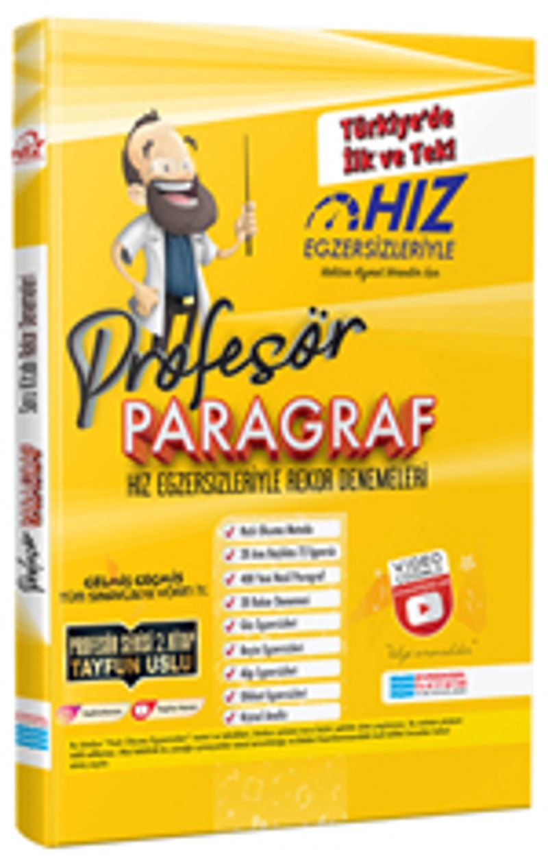Profesör Paragraf - Hız Egzersizleriyle Rekor Denemeler (Video Çözümlü) kitap kapağı