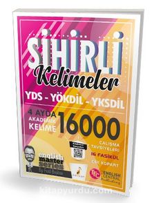 YDS YÖKDİL YKSDİL Sihirli Kelimeler 4 Ayda 16000 Akademik Kelime Çek Kopart 16 Fasikül kitap kapağı