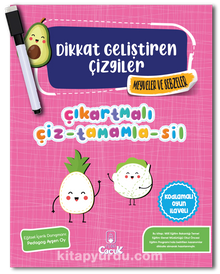 Dikkat Geliştiren Çizgiler / Meyveler ve Sebzeler kitap kapağı