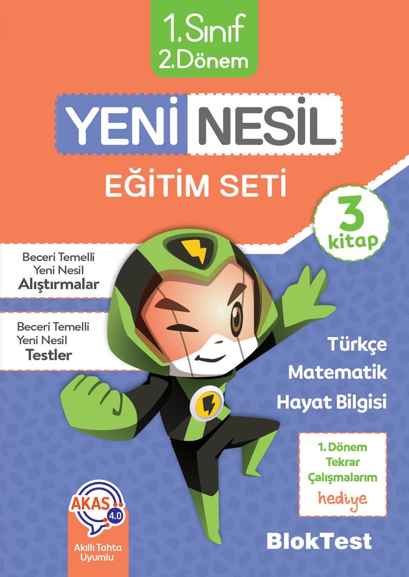 1. Sınıf 2. Dönem Yeni Nesil Eğitim Seti (3 Kitap + Tekrar Çalışmaları) kitap kapağı