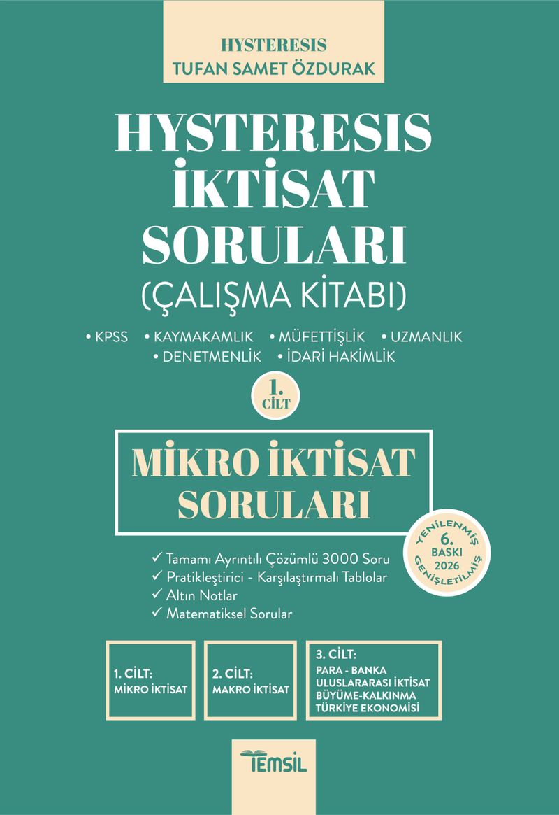 Hysteresis İktisat Soruları Mikro İktisat kitap kapağı