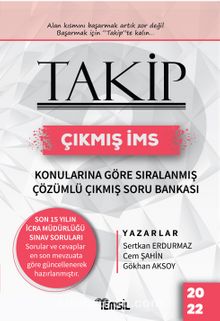 Takip Çıkmış İcra Müdürlüğü Sınavı Konularına Göre Sıralanmış  Çözümlü Çıkmış Soru Bankası kitap kapağı