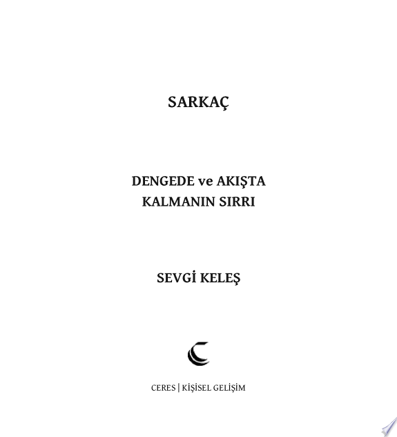 Sarkaç kitap kapağı