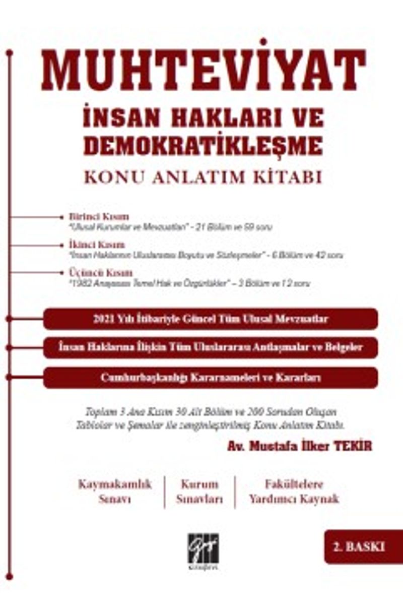 Muhteviyat İnsan Hakları ve Demokratikleşme Konu Anlatım Kitabı kitap kapağı
