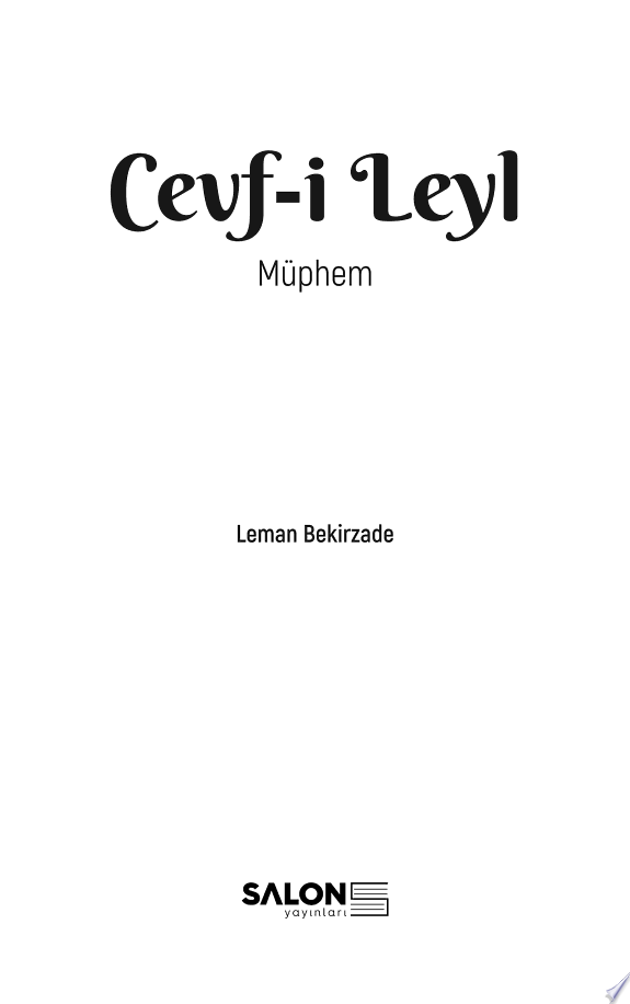 Cevf i Leyl Müphem kitap kapağı