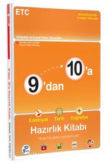 9'dan 10'a Edebiyat Tarih Coğrafya Hazırlık Kitabı kitap kapağı