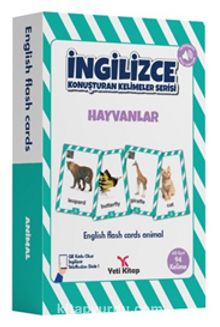 İngilizce Kelime Kartları Hayvanlar kitap kapağı
