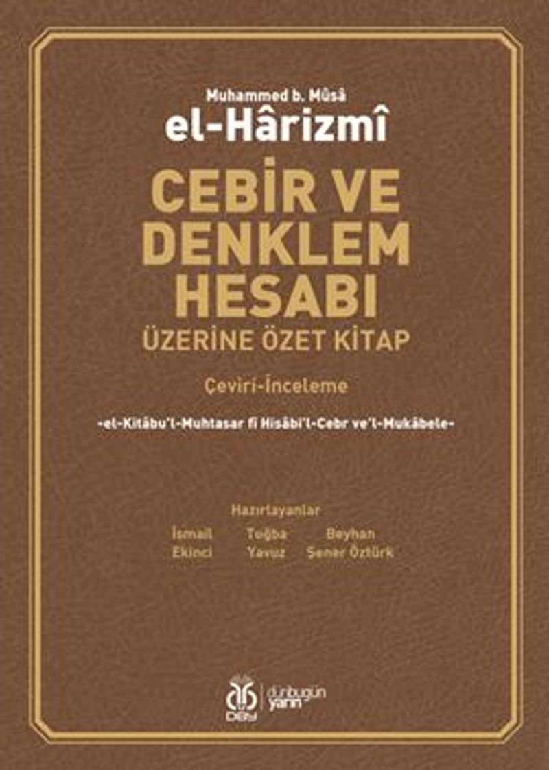 Cebir ve Denklem Hesabı Üzerine Özet Kitap (Çeviri-İnceleme) kitap kapağı
