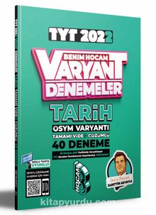 2022 TYT Tarih Tamamı Video Çözümlü 40 Deneme Sınavı kitap kapağı