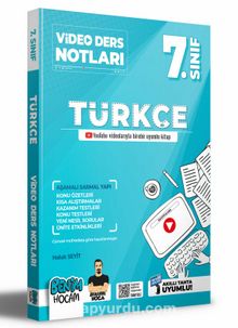 2022 7. Sınıf Türkçe Video Ders Notları (Konu Anlatımı) kitap kapağı