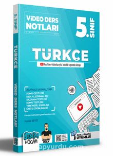 2022 5.Sınıf Türkçe Video Ders Notları (Konu Anlatımı) kitap kapağı