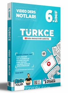 2022 6.Sınıf Türkçe Video Ders Notları (Konu Anlatımı) kitap kapağı