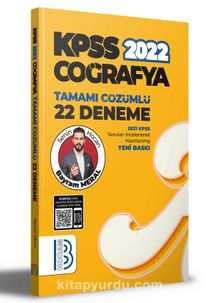 2022 KPSS Coğrafya Tamamı Çözümlü 22 Deneme kitap kapağı