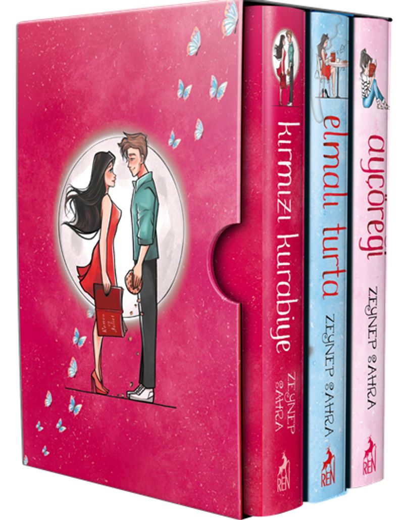 Ayçöreği - Elmalı Turta - Kırmızı Kurabiye (3 Kitap Set) (Ciltli) kitap kapağı