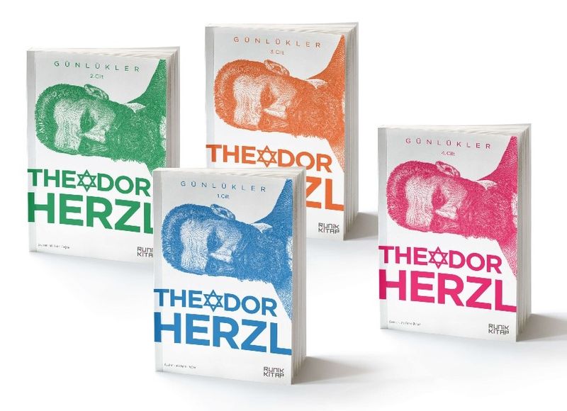 Theodor Herzl'in Günlükleri (4 Cilt Takım) kitap kapağı