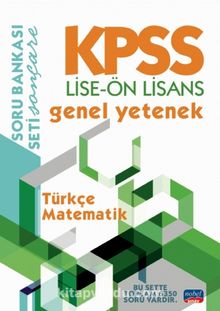 KPSS Lise-Ön Lisans Genel Yetenek Soru Bankası / Türkçe - Matematik kitap kapağı