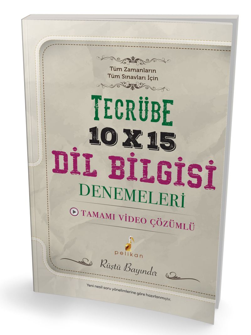 Tecrübe 10x15 Video Çözümlü Dil Bilgisi Denemeleri kitap kapağı