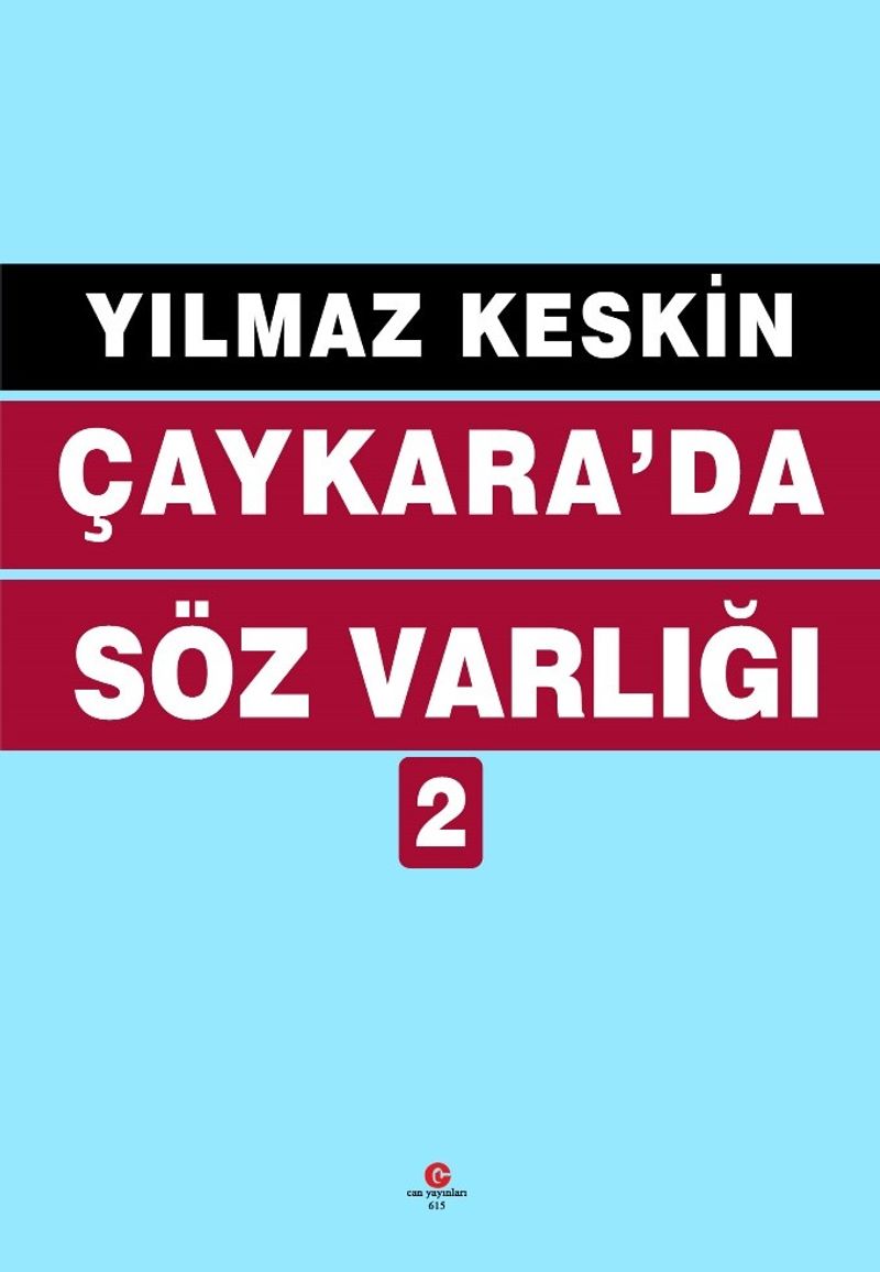 Çaykara'da Söz Varlığı 2 kitap kapağı