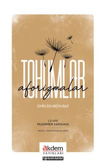 Tohumlar  Aforizmalar kitap kapağı