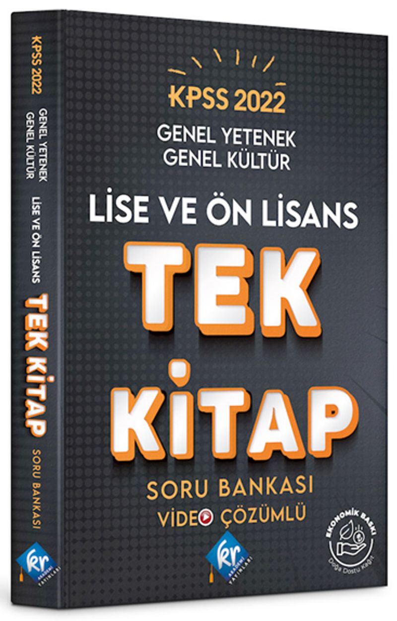 2022 KPSS Lise Ön Lisans Genel Yetenek Genel Kültür Tek Kitap Soru Bankası kitap kapağı