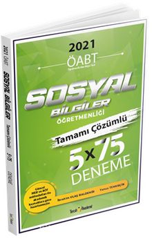 ÖABT Sosyal Bilgiler Öğretmenliği Tamamı Çözümlü 5x75 Deneme kitap kapağı