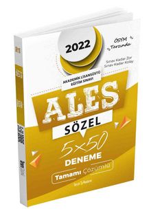 2022 ALES Sözel 5 Denemetamamı Çözümlü kitap kapağı