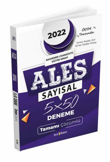 2022 ALES Sayısal Tamamı Çözümlü 5 Deneme kitap kapağı