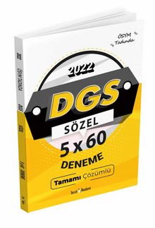2022 DGS Sözel 5x60 Deneme Tamamı Çözümlü kitap kapağı