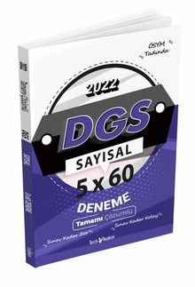 2022 DGS Sayısal 5x60 Deneme Tamamı Çözümlü kitap kapağı