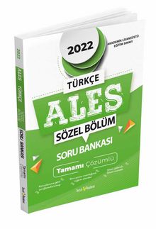 2022 ALES Türkçe Tamamı Çözümlü Soru Bankası kitap kapağı