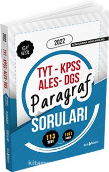 2022 TYT KPSS ALES DGS Paragraf Soruları kitap kapağı