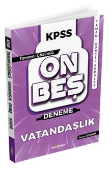 2022 KPSS Vatandaşlık Tamamı Çözümlü 15 Deneme kitap kapağı
