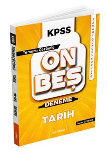2022 KPSS Tarih Tamamı Çözümlü 15 Deneme kitap kapağı